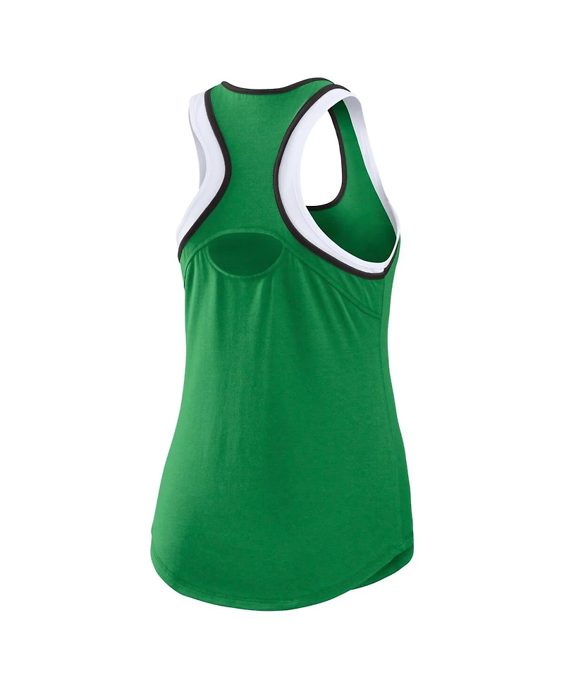 Women's Wear by Erin Andrews Green Oregon Ducks Open Hole Razorback Tank Top