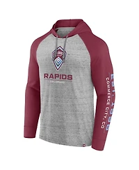 Men's Fanatics Steel Colorado Rapids Deflection Raglan Pullover Hoodie