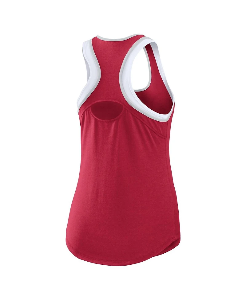 Women's Wear by Erin Andrews Crimson Alabama Tide Open Hole Razorback Tank Top