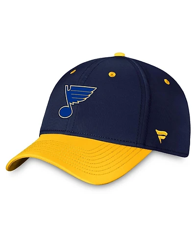 Men's Fanatics Navy, Gold St. Louis Blues Authentic Pro Rink Two-Tone Flex Hat