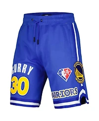 Men's Pro Standard Stephen Curry Royal Golden State Warriors Player Name and Number Shorts