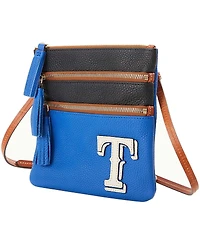 Women's Dooney & Bourke Texas Rangers Infield Triple Zip Crossbody Purse