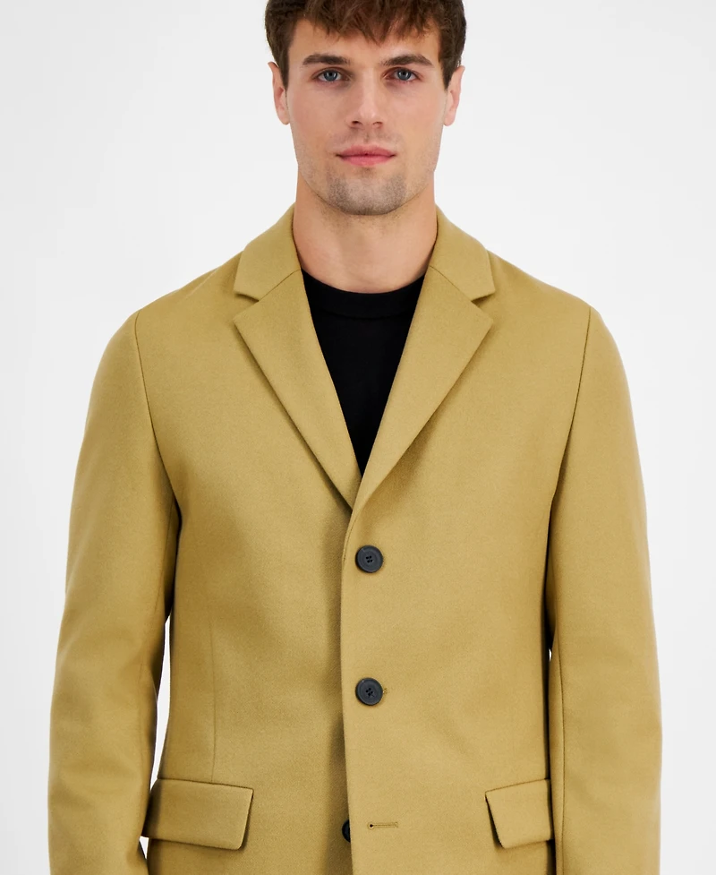 Hugo by Hugo Boss Men Slim-Fit Wool Blend Overcoat