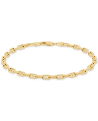 Italian Gold Polished Solid Anchor Link Chain Bracelet in 10k Gold
