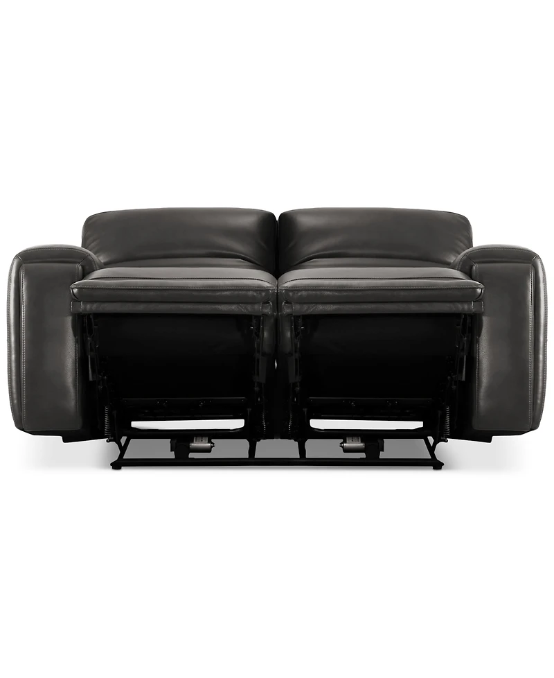 Varsani 67" Zero Gravity Leather Loveseat, Created for Macy's