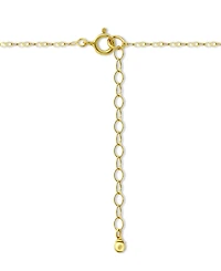 Giani Bernini Cubic Zirconia Mom Heart Disc Pendant Necklace in 18k Gold-Plated Sterling Silver, 16" + 2" extender, Created for Macy's