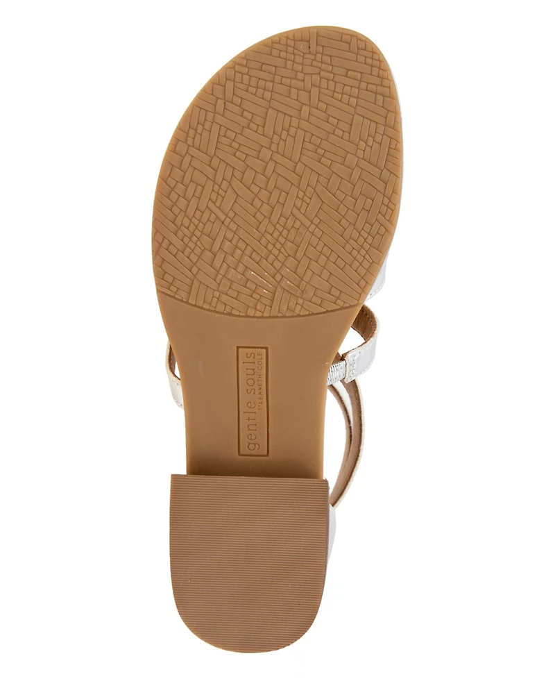 Gentle Souls Women's Hallie Zipper Sandals