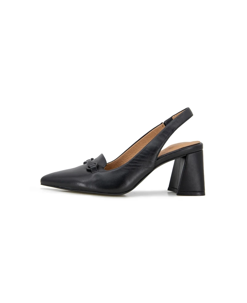 Gentle Souls Women's Dionne Pointed-Toe Block-Heel Slingback Pumps