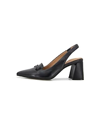 Gentle Souls Women's Dionne Pointed-Toe Block-Heel Slingback Pumps