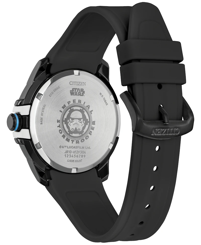 Citizen Eco-Drive Men's Star Wars Imperial Stormtrooper Black Perforated Polyurethane Strap Watch 44mm