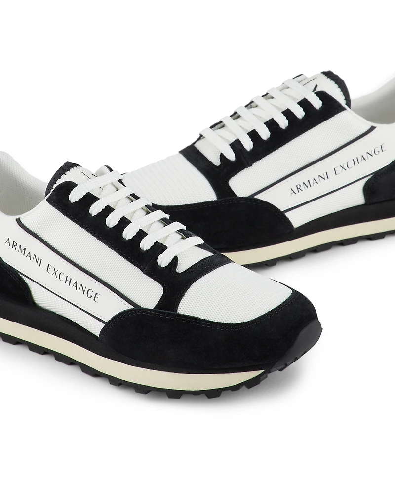 A|X Armani Exchange Men's Suede Logo Sneaker
