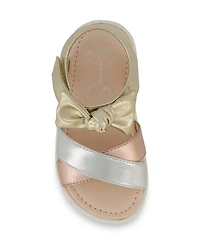 Jessica Simpson Toddler Girls Tia Cross Puffy Bow Casual Sandals