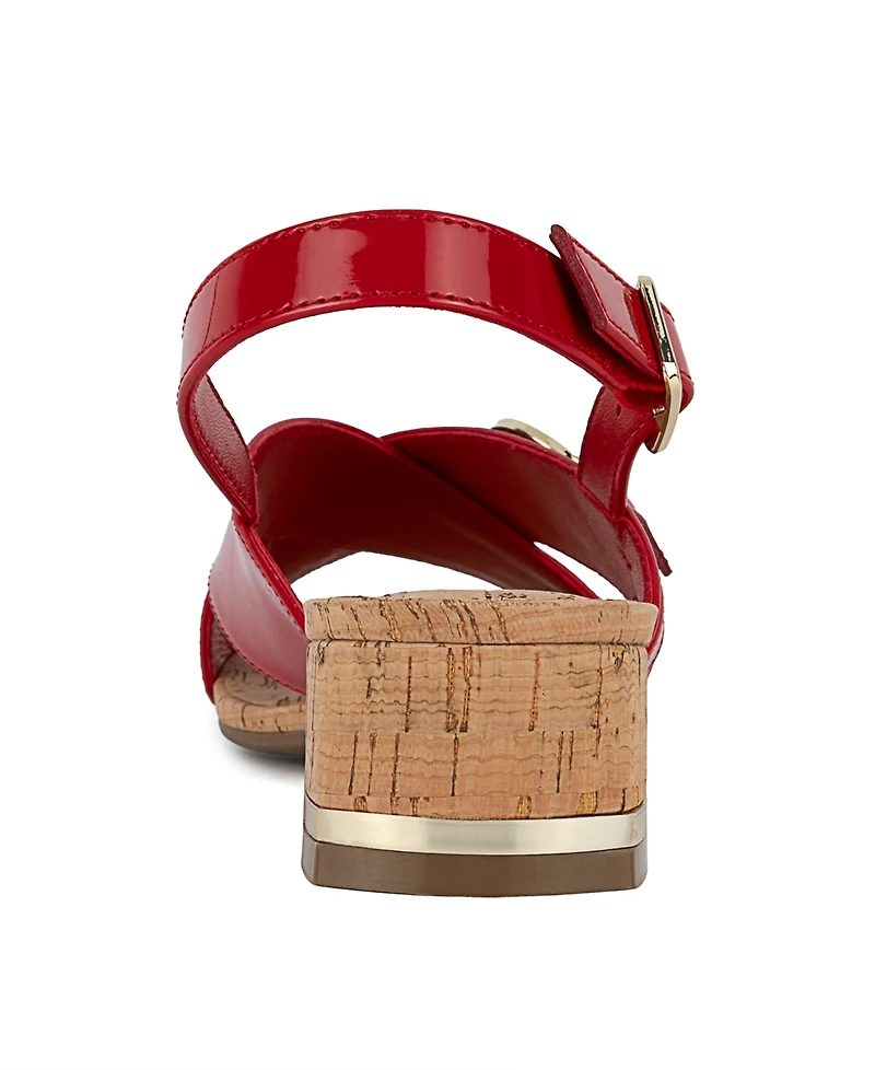 Jones New York Women's Grenel Crisscross Block Heel Dress Sandals