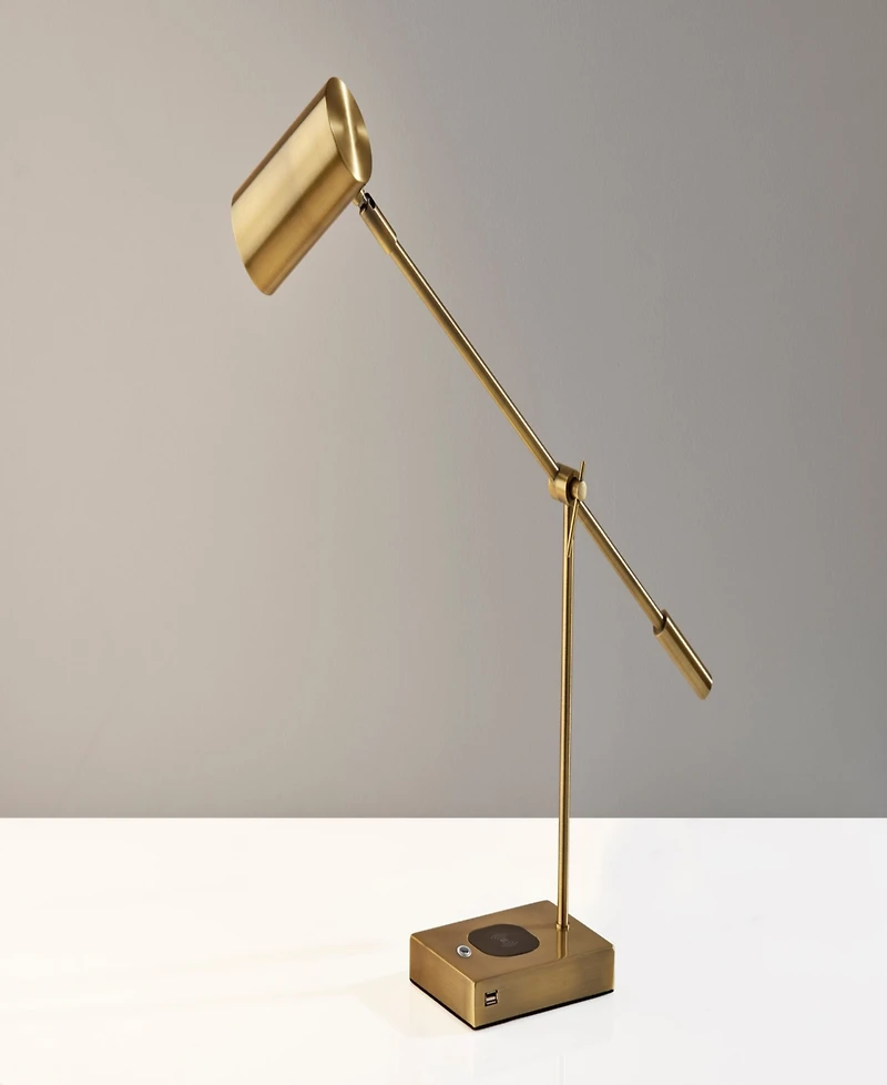 Adesso 12.25" - 22.25" Collette Charge Led Desk Lamp