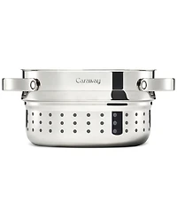 Caraway Nonstick Stainless Steel 3-Qt. Saucepan Steamer
