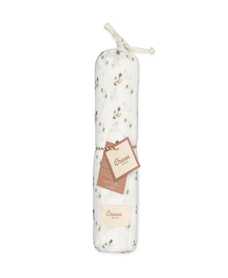 Crane Baby Cotton Poppy Single Swaddle