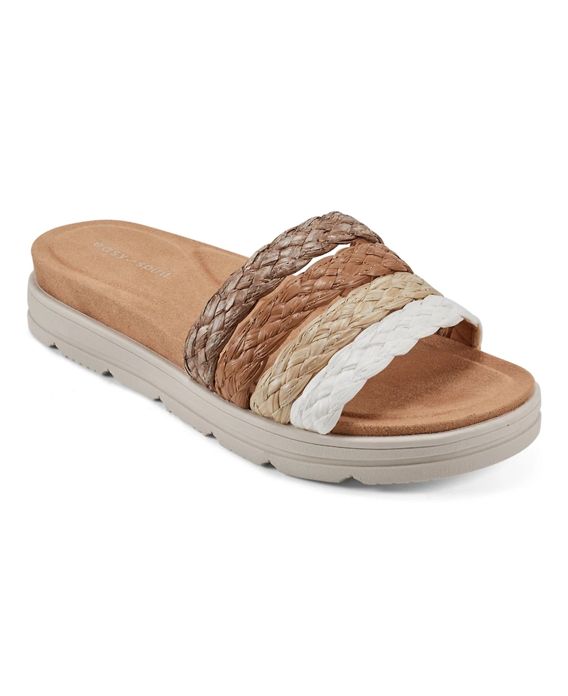 Easy Spirit Women's Salma Round Toe Slip-On Strappy Sandals