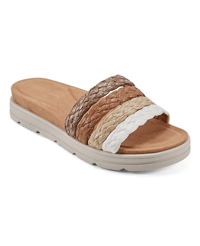 Easy Spirit Women's Salma Round Toe Slip-On Strappy Sandals