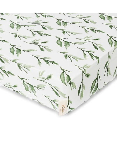 Crane Baby Parker Fitted Crib Fitted Sheet - Leaf