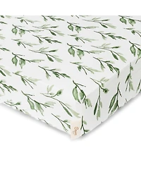 Crane Baby Parker Fitted Crib Fitted Sheet - Leaf