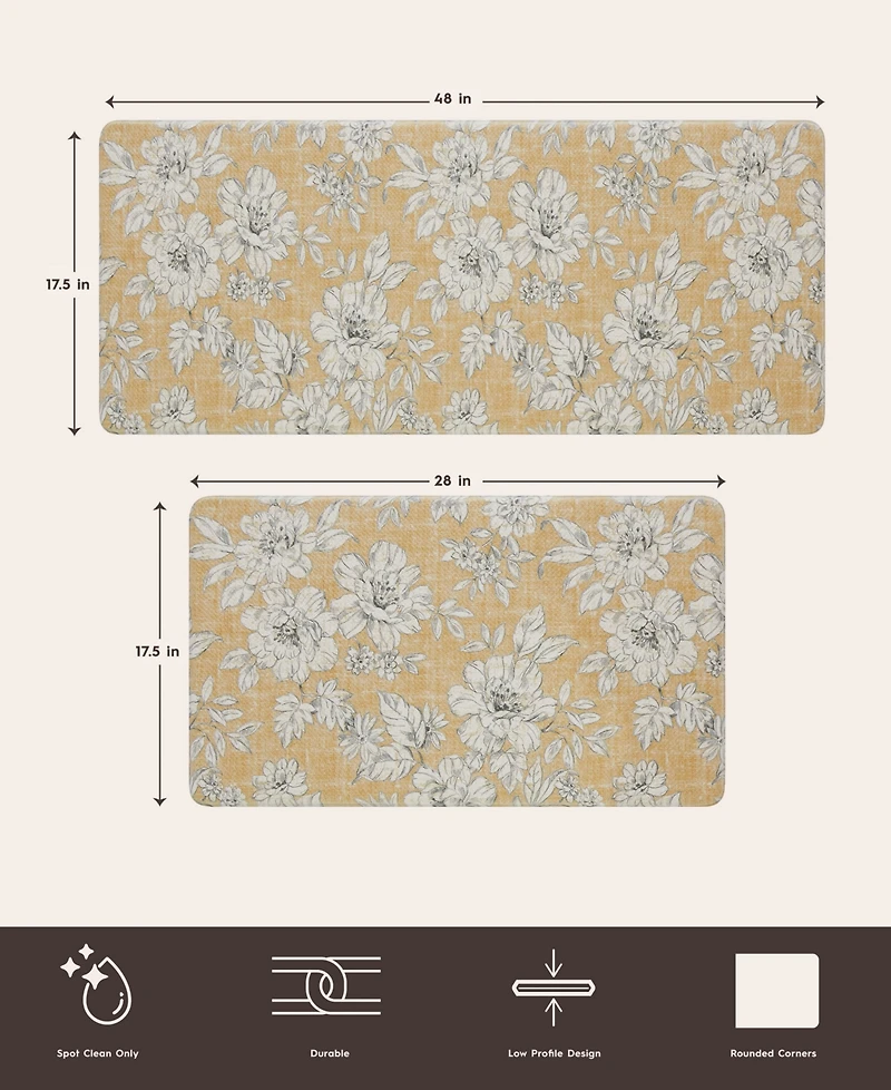 Laura Ashley Iris Wellness Set of 2 Mats