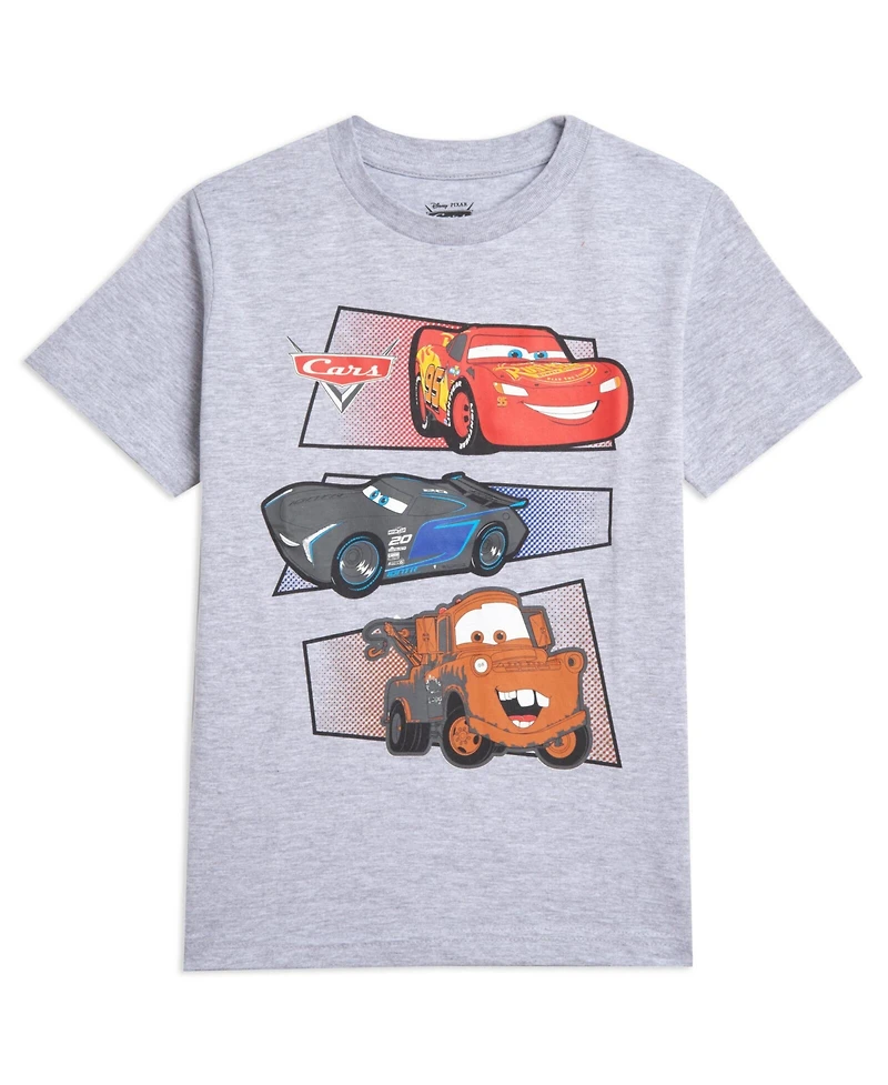 Disney Boys Pixar Cars Lightning McQueen Tow Mator 3 Pack T-Shirts