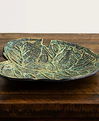 Nearly Natural 10in. Leaf Shaped Decorative Accent Tray
