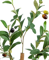 Nearly Natural 4ft. Artificial Olive Tree with Natural Trunk