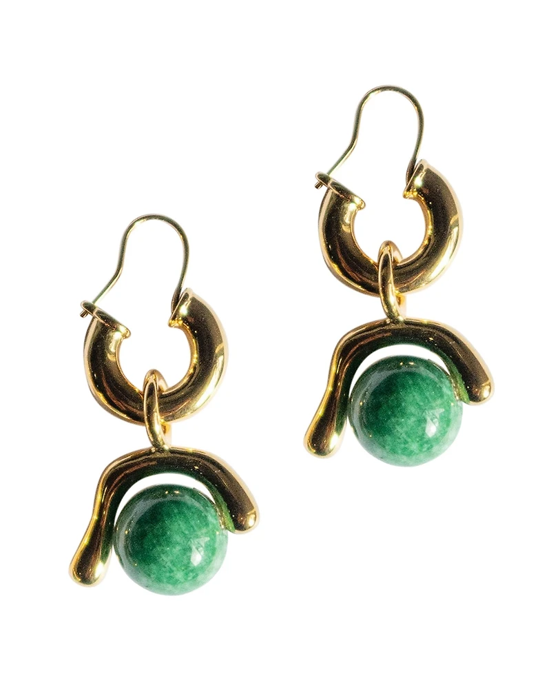 seree Cecile — Jade drop earrings