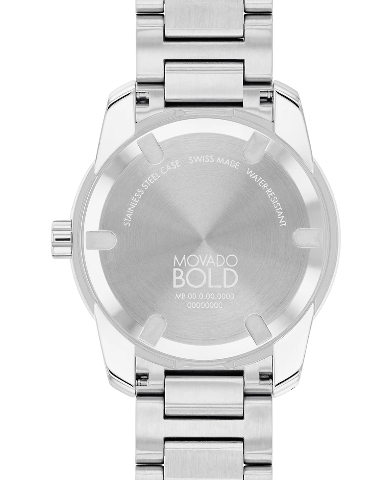Movado Men's Swiss Bold Verso Stainless Steel Bracelet Watch 42mm