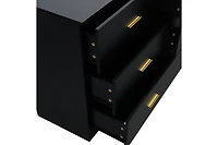 Streamdale Modern Black 6-Drawer Dresser, Amplified Storage