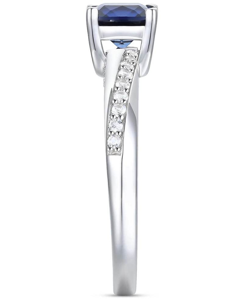 Amethyst (3/4 ct. t.w.) & Lab-Grown White Sapphire (1/6 14k Gold-Plated Sterling Silver (Also Available Additional Gemstones)