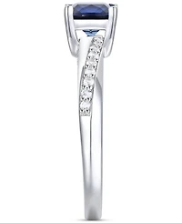 Amethyst (3/4 ct. t.w.) & Lab-Grown White Sapphire (1/6 14k Gold-Plated Sterling Silver (Also Available Additional Gemstones)