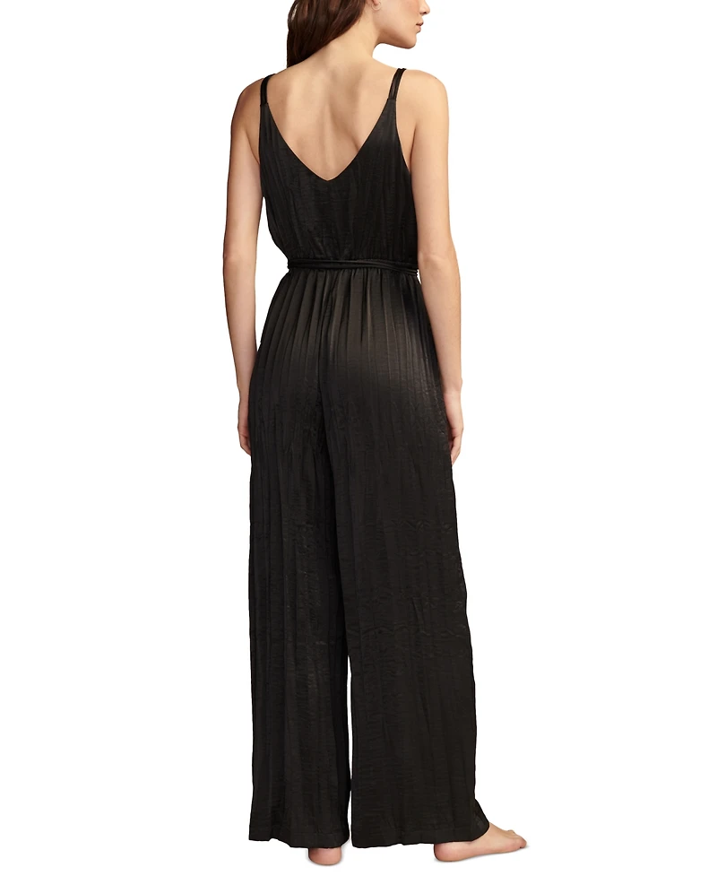 Lucky Brand Women's Pleated Satin Jumpsuit