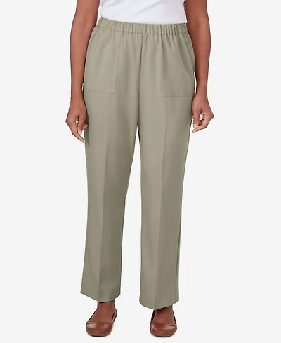 Alfred Dunner Women's Tuscan Sunset Twill Short Length Capri Pants