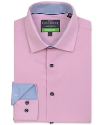 Men's Recycled Slim Fit Micro Texture 4-Way Stretch Performance Dress Shirt