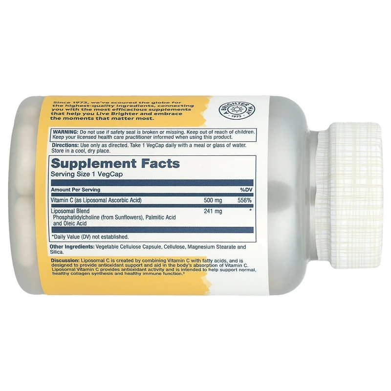 Solaray Enhanced Absorption Liposomal Vitamin C - 100 VegCaps