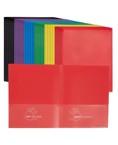 ECR4Kids 2-Pocket Parent-Teacher Classroom Communication Folder, Red, 36-Piece