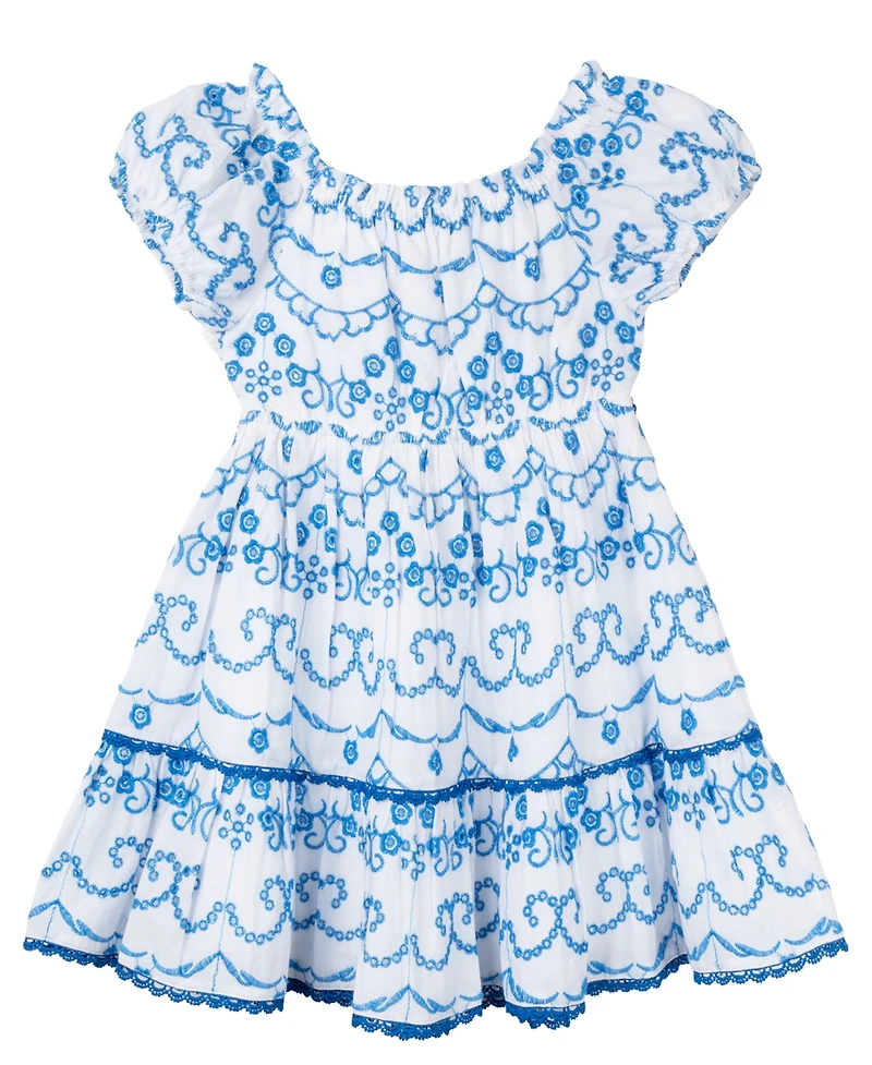 Rare Editions Toddler & Little Girls Embroidered Eyelet Dress