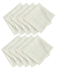 Elrene Elegant Woven Leaves Jacquard Damask Napkin, Set of 8