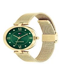 Tommy Hilfiger Women's Quartz Gold-Tone Stainless Steel Mesh Watch 34mm