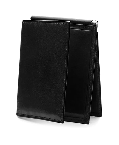Bosca Men's Leather Money Clip with pocket