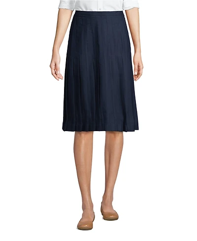 Lands' End Women's Pleated Skirt Below the Knee