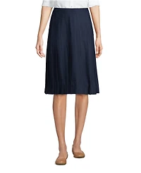 Lands' End Women's Pleated Skirt Below the Knee