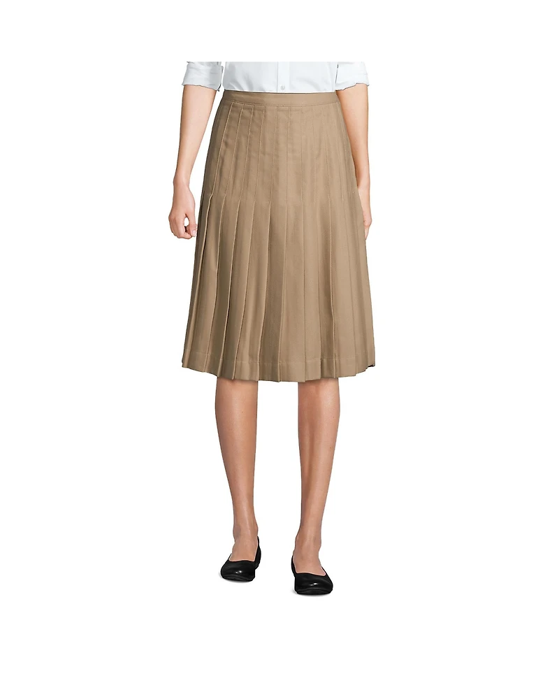 Lands' End Women's Pleated Skirt Below the Knee