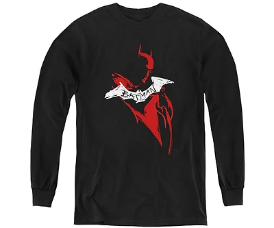 Batman Boys The Youth Hand Drawn Silhouette Long Sleeve Sweatshirt