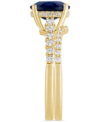 Sapphire (2-1/4 ct. t.w.) & Diamond (1/4 Bridal Set 14k Gold