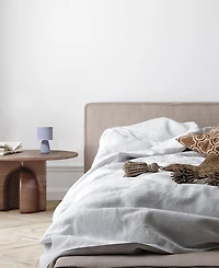 Simple Designs 11.02" Traditional Mini Modern Ceramic Texture Pastel Accent Bedside Table Desk Lamp with Matching Fabric Shade