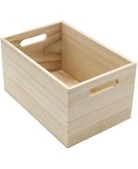 Sorbus Natural Wood Bin 2 Pack