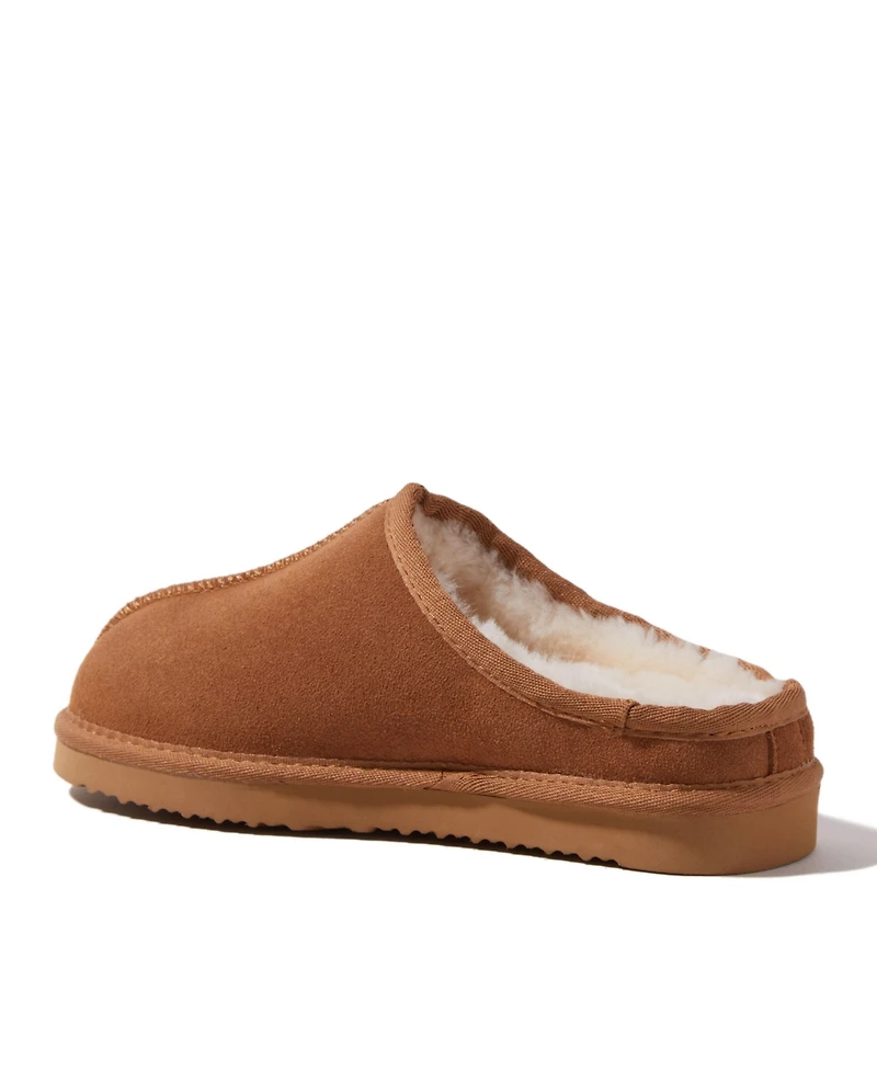 Fireside By Dearfoams Women's Greta Genuine Shearling Clog Slipper